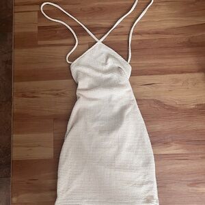 SHEIN White Backless Dress